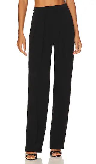 Tapered Pleated Trouser in Black | Revolve Clothing (Global)