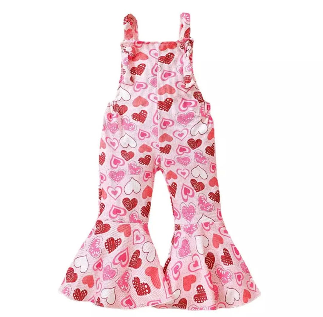 My Heart Jumpsuit Bells Toddler Jumpsuit Valentine's - Etsy | Etsy (US)