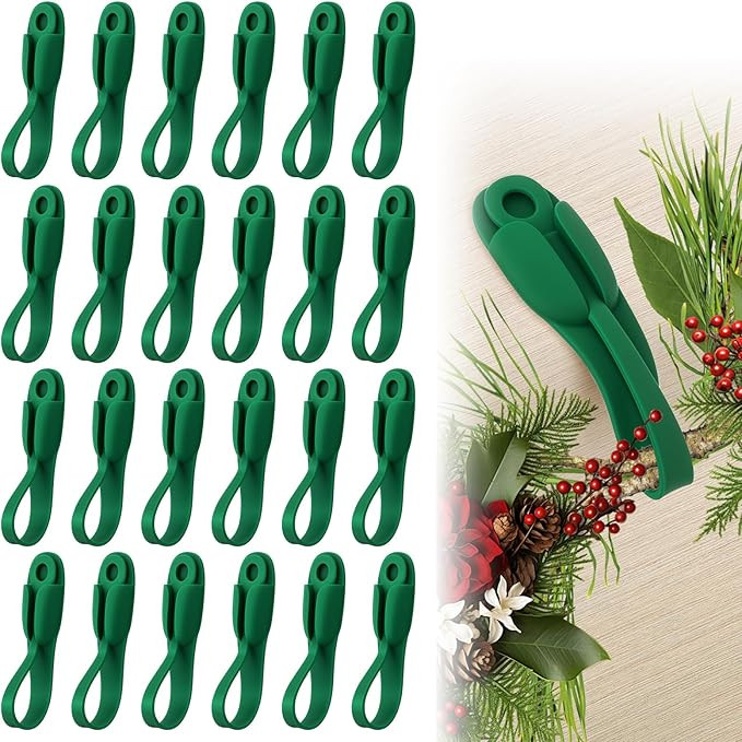 24 PCS Christmas Garland Hangers for Mantle, Fireplace Stocking and Garland Hanger, Stretchable a... | Amazon (US)