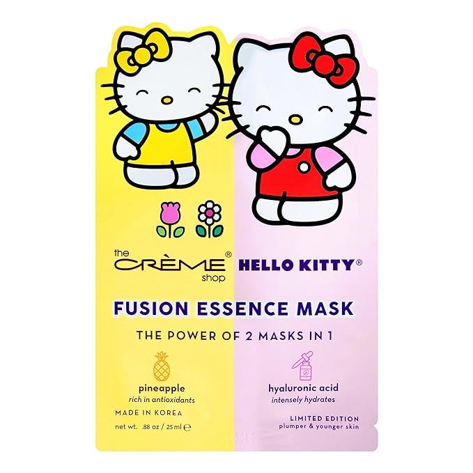 The Crème Shop® Hello Kitty Fusion Essence Mask Pineapple and Hyaluronic Acid - (3 Pack) Rich A... | Amazon (US)
