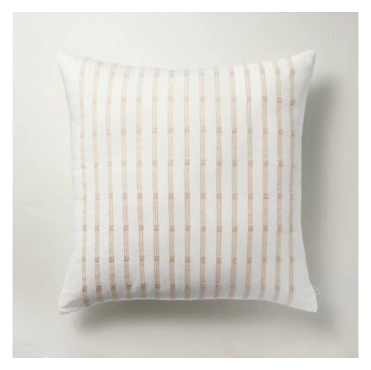 FENG20 24"x24" Textured Rail Stripe Square Throw Pillow Sage Cream/Tan - Hearth & Hand | Walmart (US)