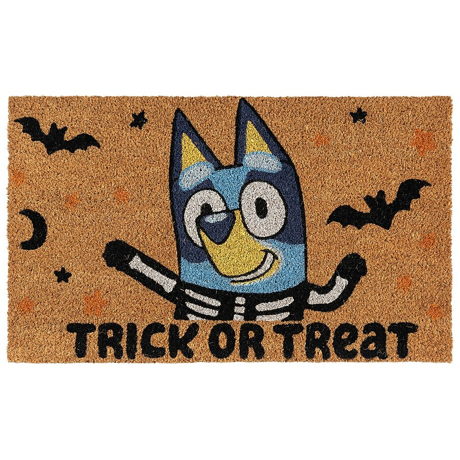 Bluey 18-in x 30-in Multicolor Coir Non-Slip Grip Indoor or outdoor Door Mat | Lowe's