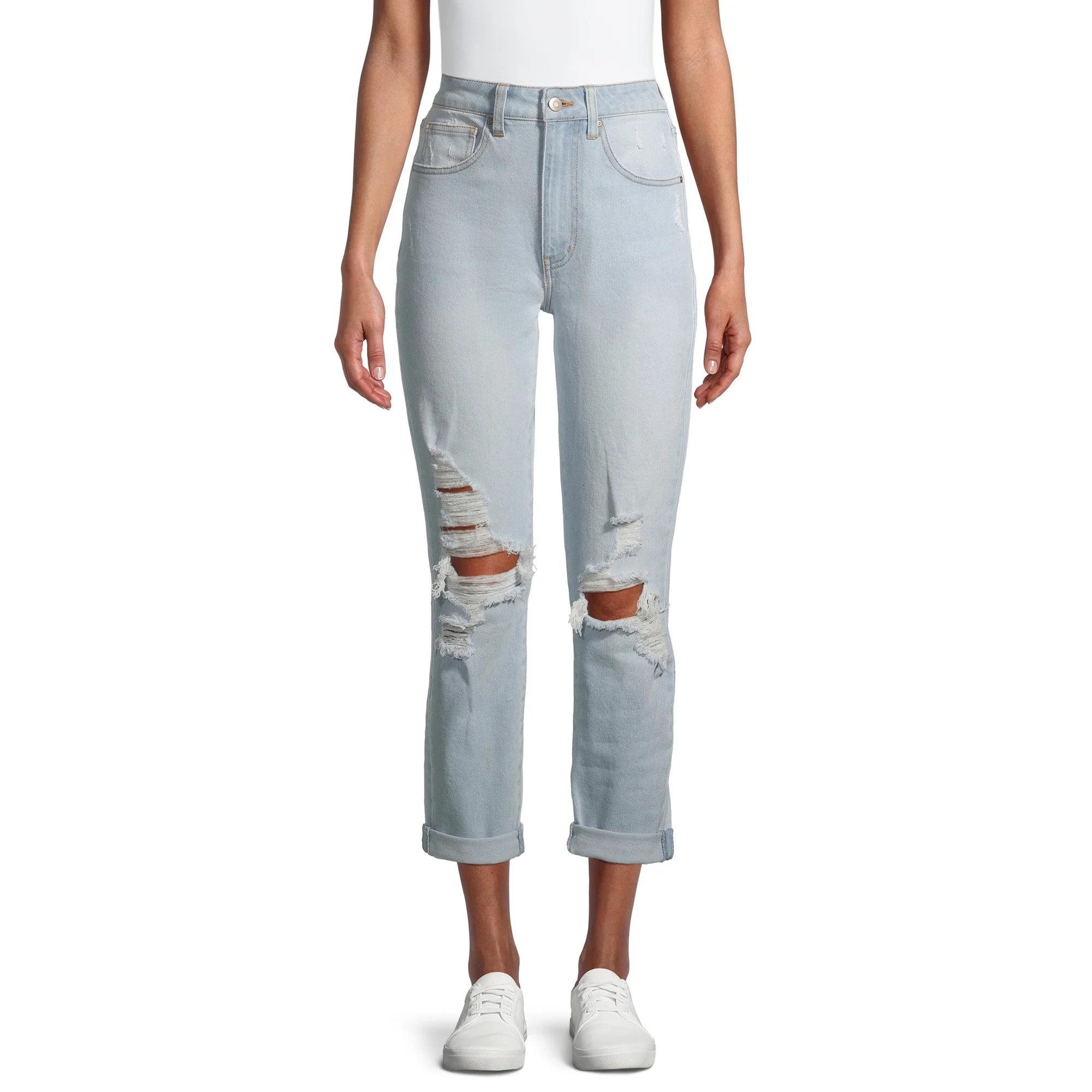 No Boundaries Juniors' Girlfriend Jeans | Walmart (US)