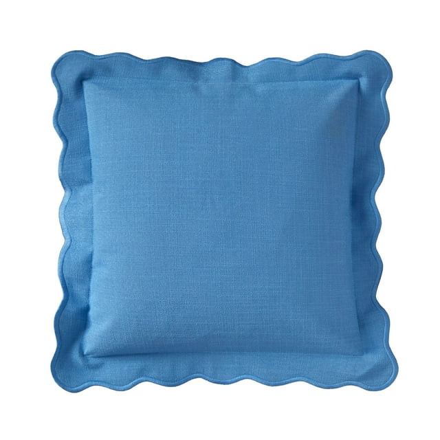 Mainstays by Becky G. & Alejandra Scallop Decorative Pillow, Blue Eyes, 18" x 18" | Walmart (US)