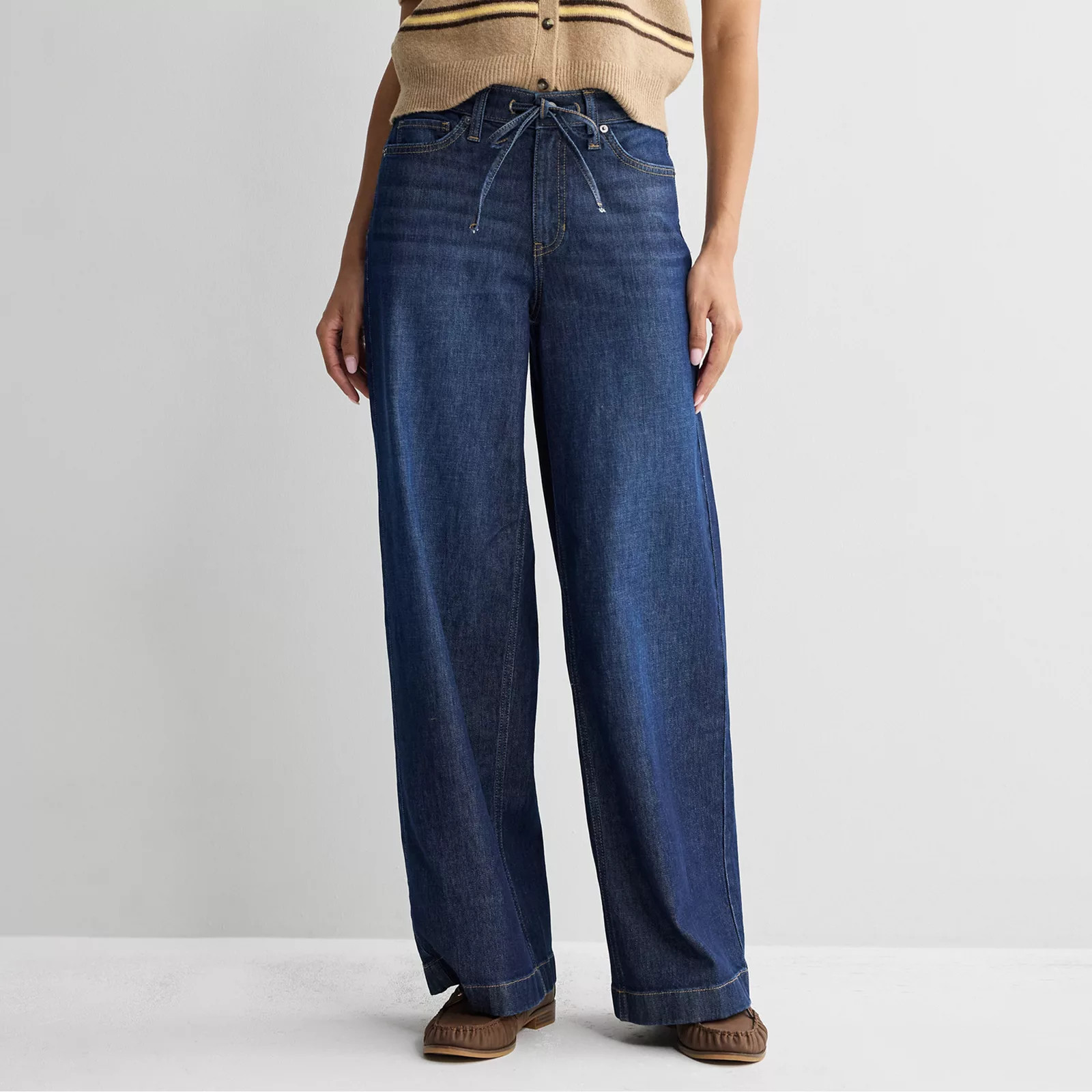 Women's Sonoma Goods For Life Relaxed Tie Waist Mid Rise Wide Leg JeanSonoma Goods For Life | Kohl's