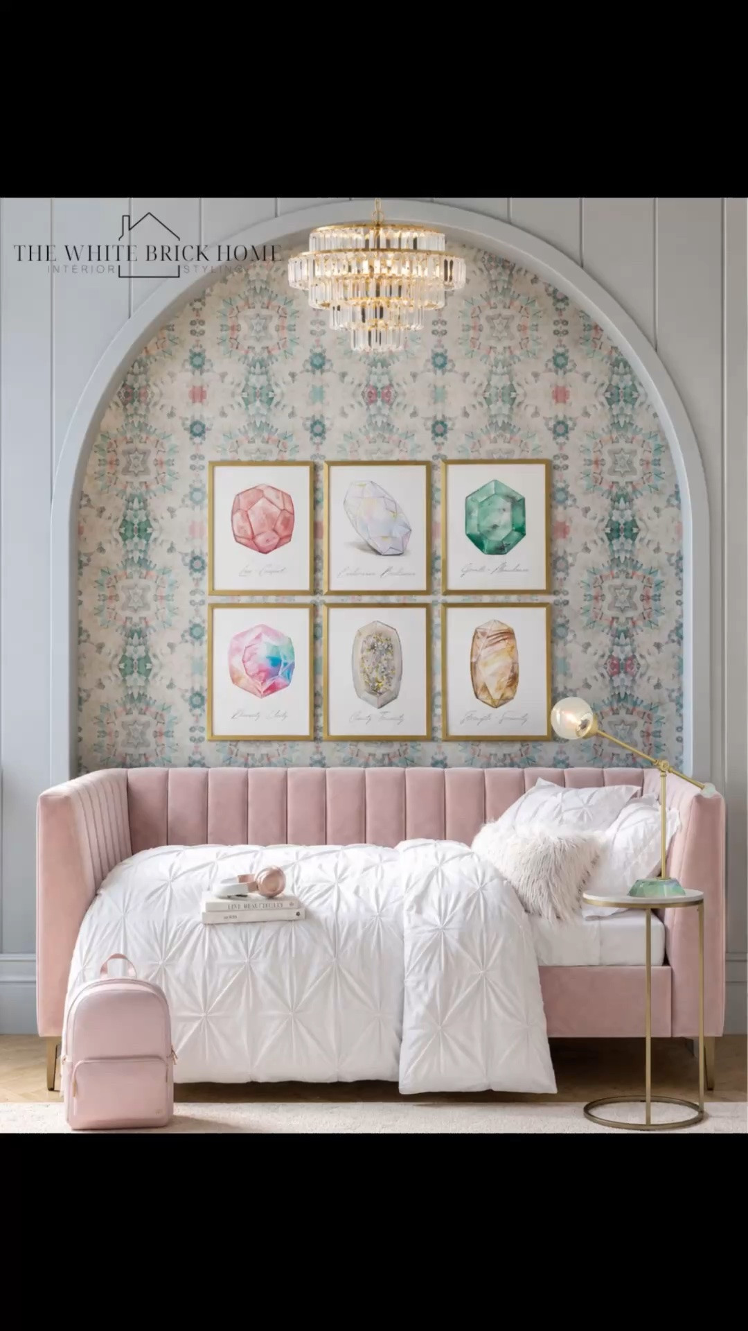 Pretty in pink + a little bit glam 💕✨
This teen girl bedroom is giving soft blush tones, dreamy wallpaper, layered crystals, and all the cozy hangout vibes. From the statement chandelier to the curved daybed, every detail was designed to feel elevated, playful, and timeless.
Comment “SHOP” for a DM with all the links to recreate this look 🤍
#teenbedroom #girlsroomdecor #teenroomideas #pinkbedroom #girlybedroom #interiordesign #bedroominspo #kidsroomdecor #cozybedroom #luxurykidsroom #girlshangout #roommakeover #wallpaperdecor #lightingdesign

#LTKHome #LTKKids #LTKSaleAlert
