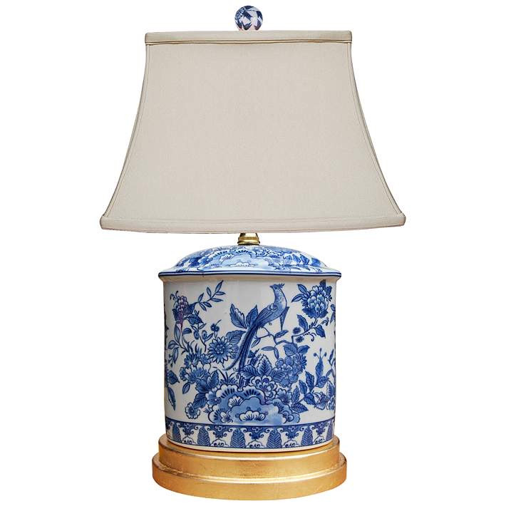 Beautiful blue and white lamp with gold leaf base 💙✨

#LTKHome #LTKSaleAlert #LTKSeasonal