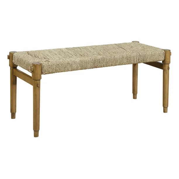 OSP Home Furnishings Winchester Bench with Natural Seagrass Seat and Brown Frame - Walmart.com | Walmart (US)