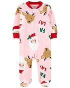 Santa Zip-Up Fleece Sleep & Play | Carter's