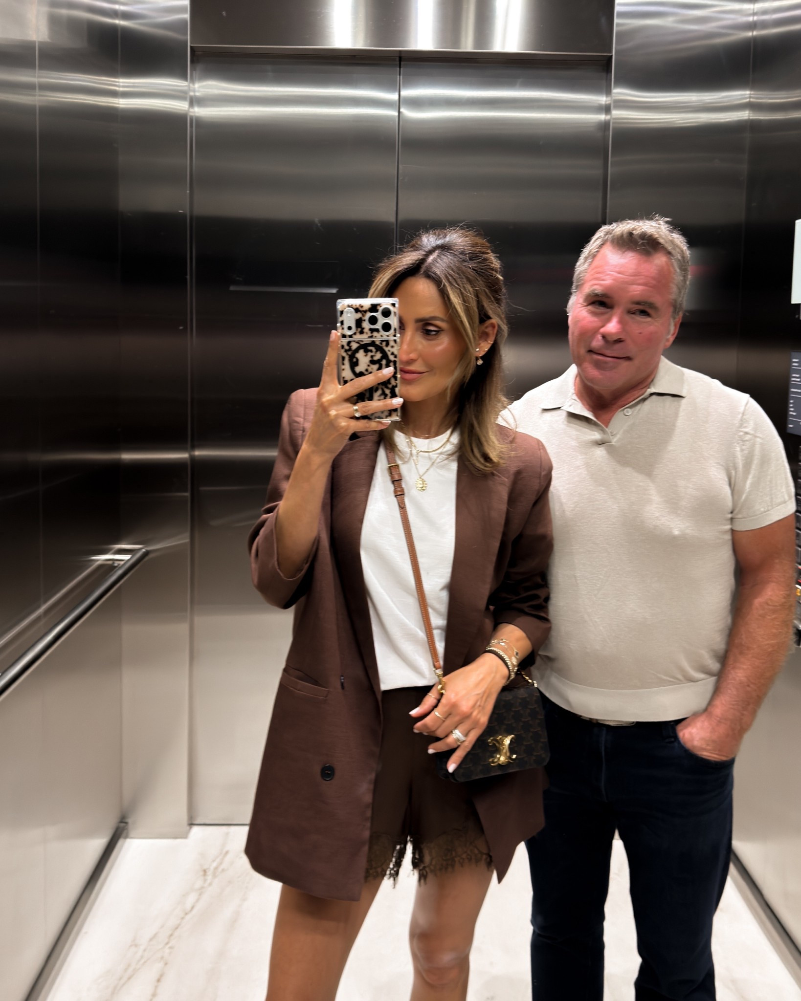 What I wore to dinner in São Paulo! 
Satin shorts and white tee formula paired with an oversized linen blazer. 
Blazer xs, shirts and tee small 

#LTKFindsUnder100 #LTKootd #LTKOver40