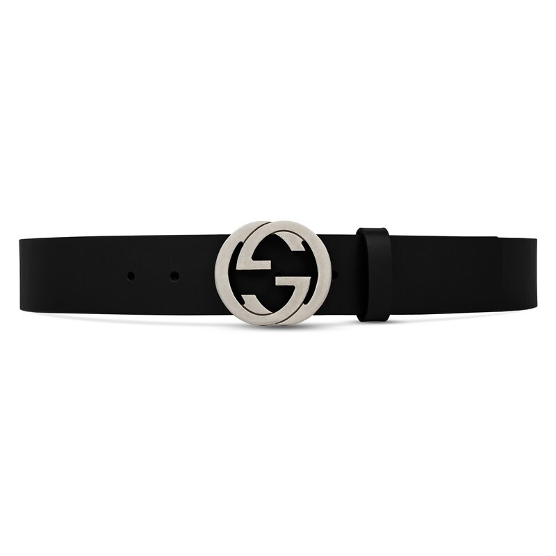 Leather belt with interlocking G | Gucci (US)