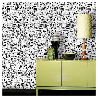 Devine Color Speckled Dot Peel & Stick Wallpaper - Black | Target