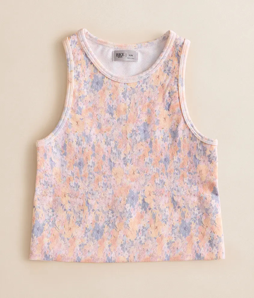 Girls - Floral Ribbed Tank Top | Buckle