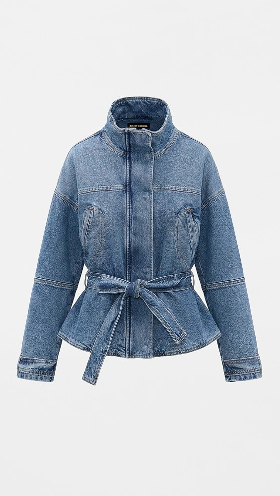 Ramy Brook Robin Denim Jacket Mid Cerulean S | Shopbop