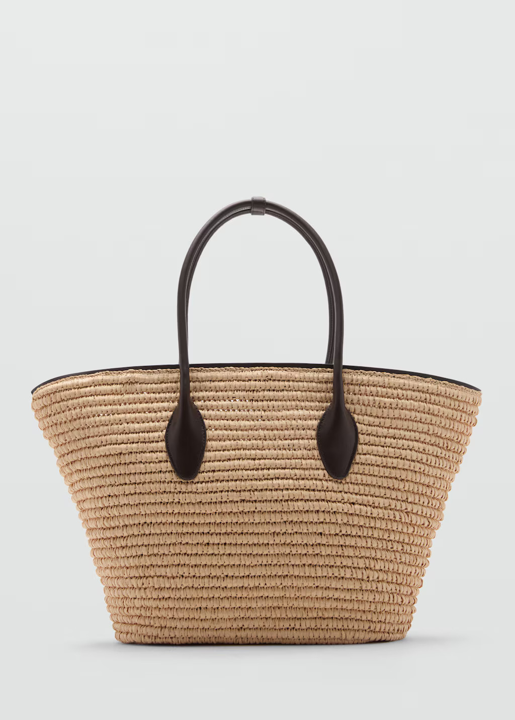 Natural fibre maxi tote bag - Women | MANGO United Kingdom | MANGO (UK)