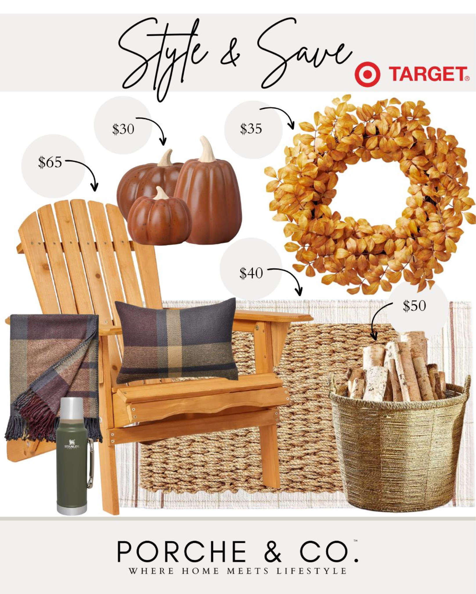 Style & Save, Target Fall porch styling, Target Fall finds
#visionboard #moodboard #porcheandco

#LTKSeasonal #LTKstyletip #LTKhome