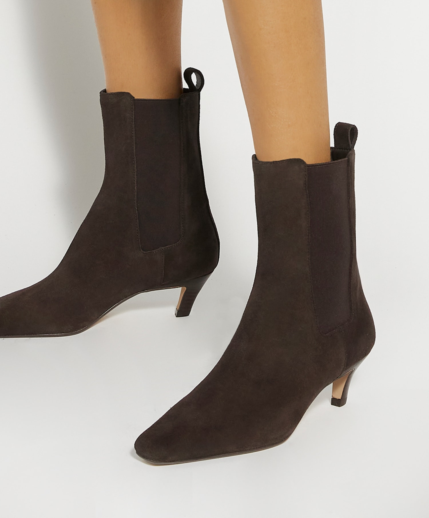Chiselled Toe Kitten Heel Chelsea Ankle Boots | Dune (EU)