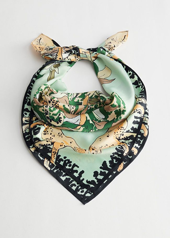 Tropical Print Satin Scarf | & Other Stories (EU + UK)