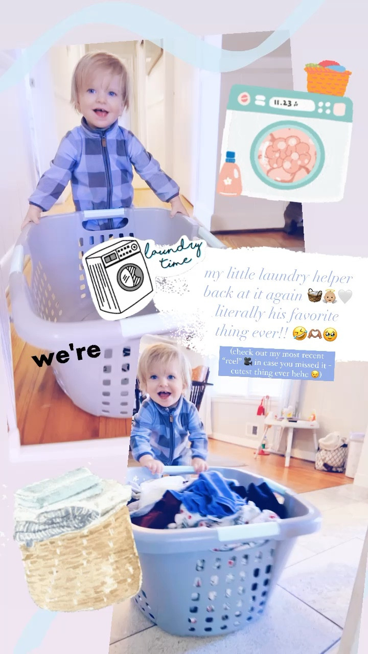 my little laundry helper back at it again 🧺👼🏼🤍 literally his favorite thing ever!! 🤣🫶🏽🥹

#LTKhome #LTKbaby #LTKfamily