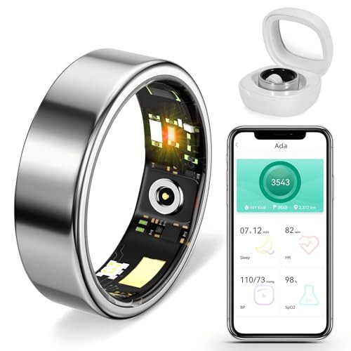 GYSOA Smart Ring Fitness Tracker Ring for Men Women - Health Sleep Heart Rate Step Blood Oxygen Blood Pressure Tracker, IP68, Remote Photography, Utra Battery Life, Family Care (11#) | Amazon (US)
