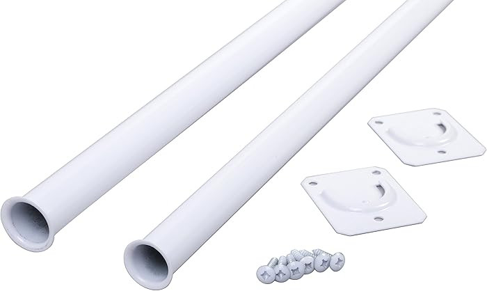 Closet Pro CD-0024-18/30WT Heavy Duty Adjustable Rod, 18 by 30-Inch, White | Amazon (US)