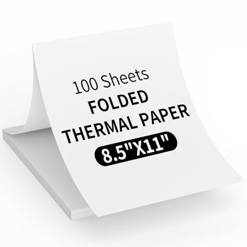 Thermal Printer Paper 8.5" x 11",US Letter Folding Printing Paper Compatible with A4 Portable Thermal Printer,Continuous Folded Printing Paper (100 Sheets) | Amazon (US)
