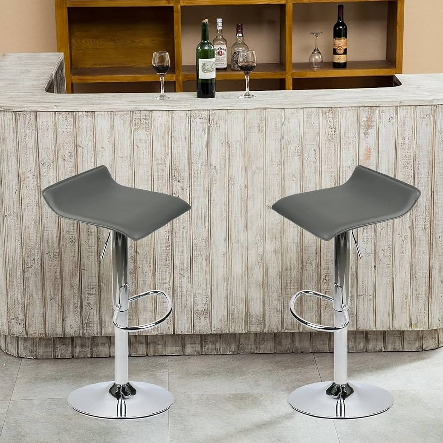 ARTETHYS Modern Swivel Adjustable Home Barstools-Set of 2 for Kicthen Counter Backless Pu Leather... | Amazon (US)