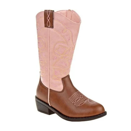 Kensie Girl Little Kids Mid-Calf Low Heel Cowgirl Boots | Walmart (US)