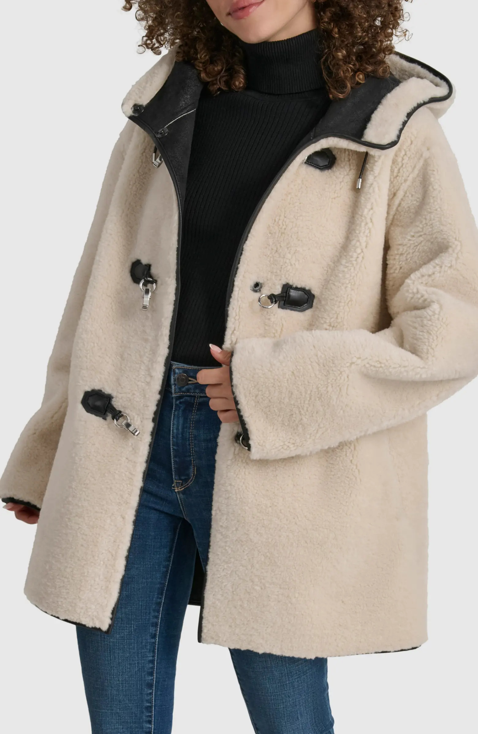 DKNY Faux Fur Toggle Hooded Jacket | Nordstromrack | Nordstrom Rack