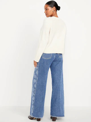 Extra High-Waisted Super Wide-Leg Jeans | Old Navy (CA)