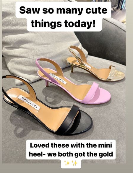 Got these in gold- the most perfect mini heel! Run true to size 

#LTKshoecrush #LTKSeasonal