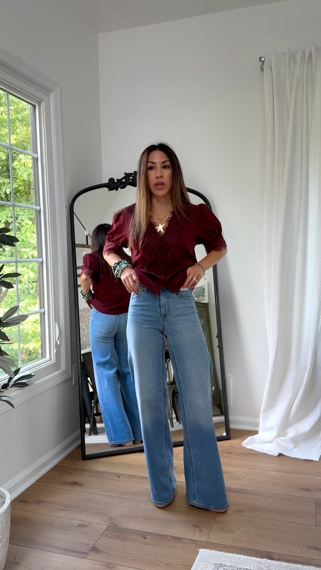 Small top. Wide leg jeans 2. They run small. Target fashion. Target style.

#LTKOver40 #LTKPetite