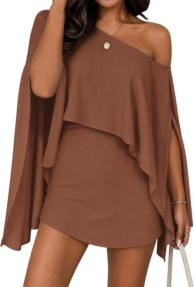 HWP Women's Summer 3 Piece Outfits Vacation Party Off Shoulder Skorts Sets | Amazon (US)