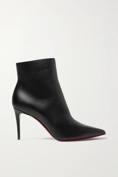Christian Louboutin - So Kate Booty 85 Leather Ankle Boots - Black | NET-A-PORTER (US)