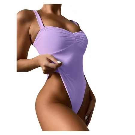 TANGNADE Womens One Piece Swimsuits Women Bandeau Bandage Bikini Set Push-Up Brazilian Swimwear Beac | Walmart (US)