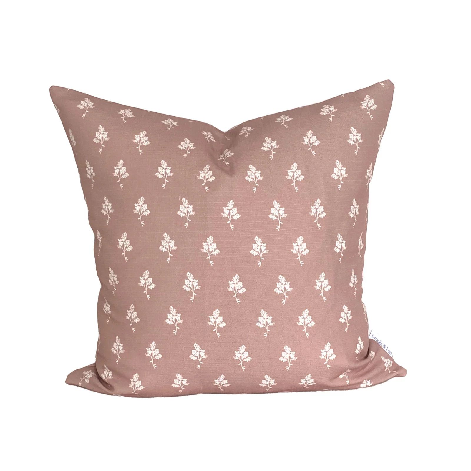 Hannah Floral Pillow in Dusty Pink | Brooke and Lou