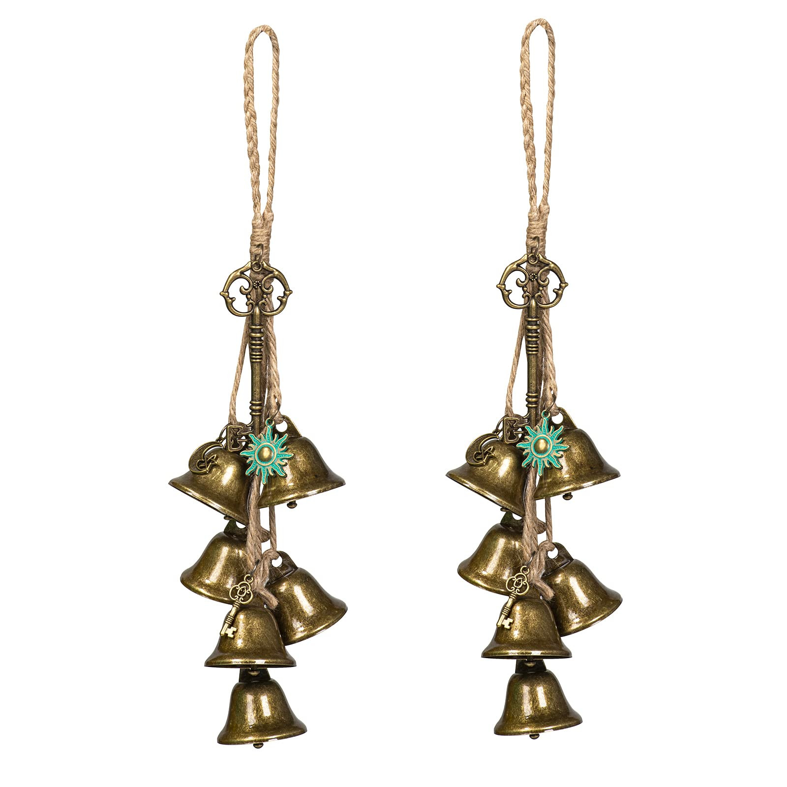 2 Pieces Witch Bells for Door Knob for Protection Witch Wind Chimes Door Hanger Hanging Witch Bel... | Amazon (US)