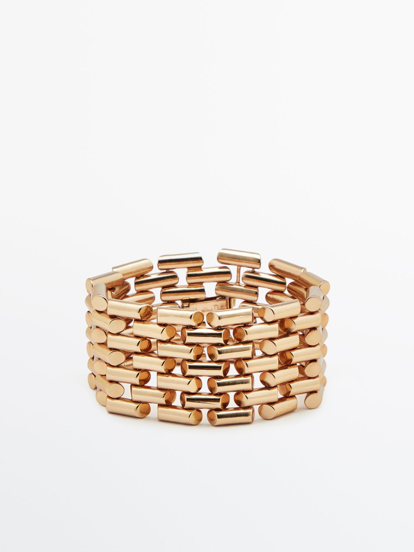 Armband mit goldfarbenen Kettengliedern | Massimo Dutti DE