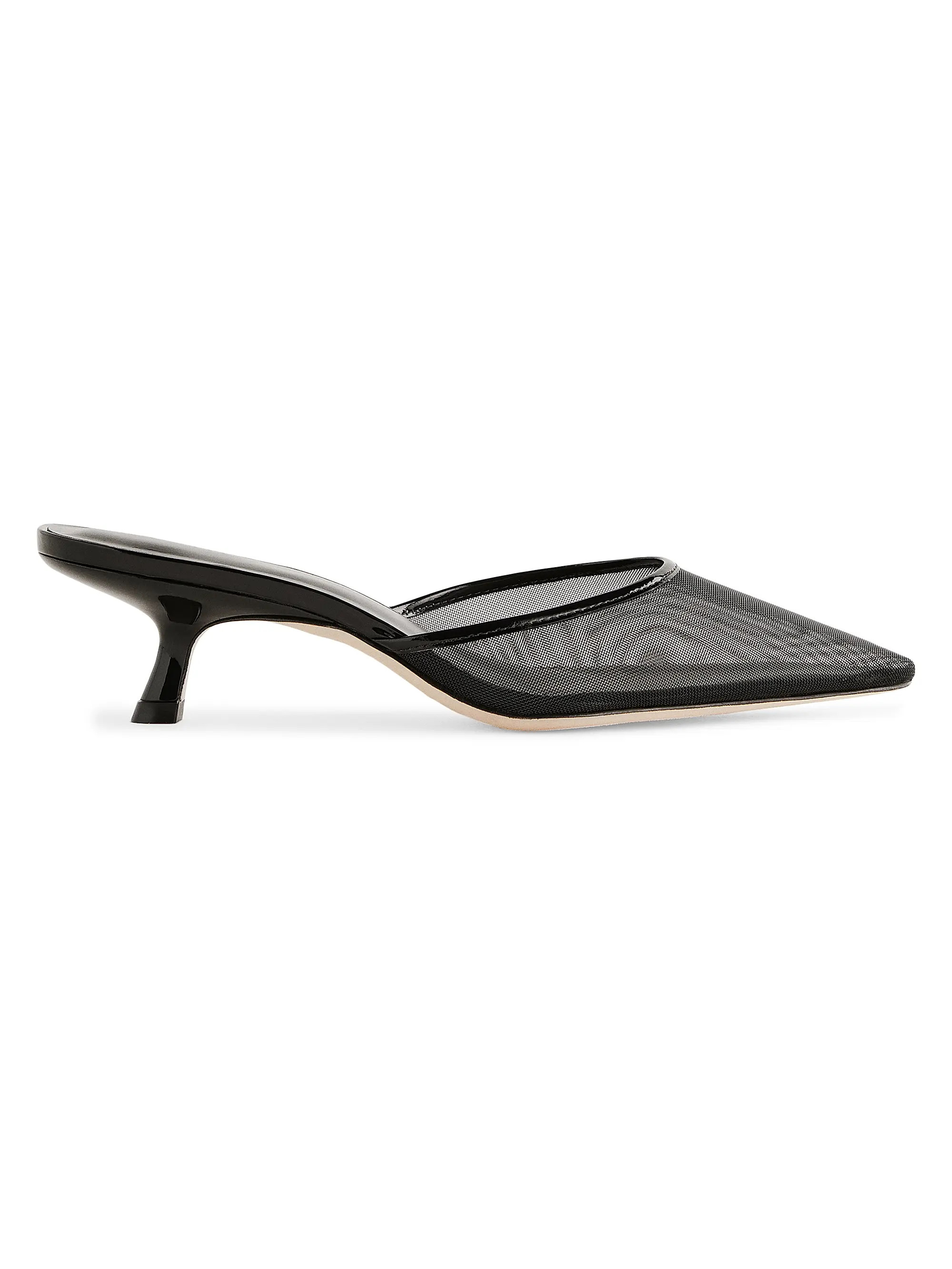 Wilda 50MM Mesh Kitten-Heel Mules | Saks Fifth Avenue