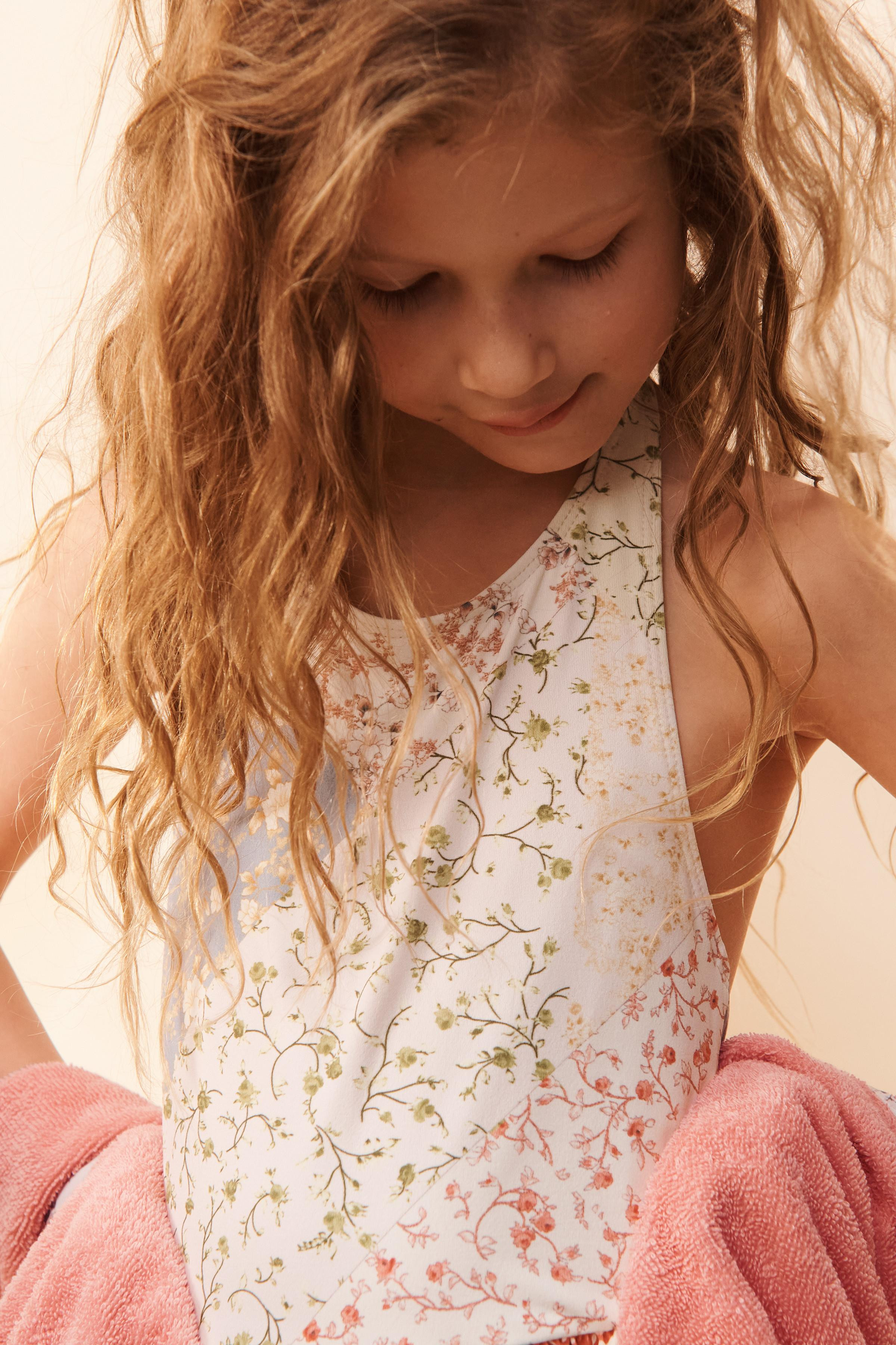 LIMITED EDITION PATCHWORK HALTER SWIMSUIT | Zara US