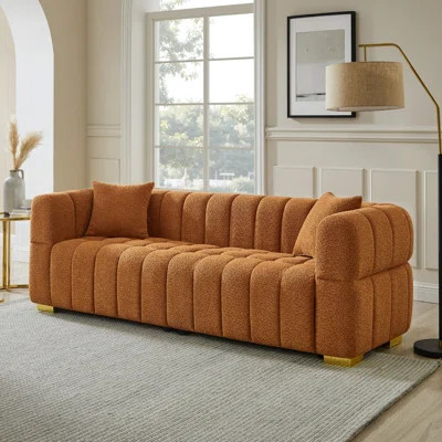 Makirah 90.94'' Square Arm Sofa | Wayfair North America