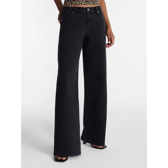 No Boundaries Mid Rise Baggy Jeans, 29", 31", 33" Inseams, Women'sand Women's Plus Sizes 00-24W | Walmart (US)