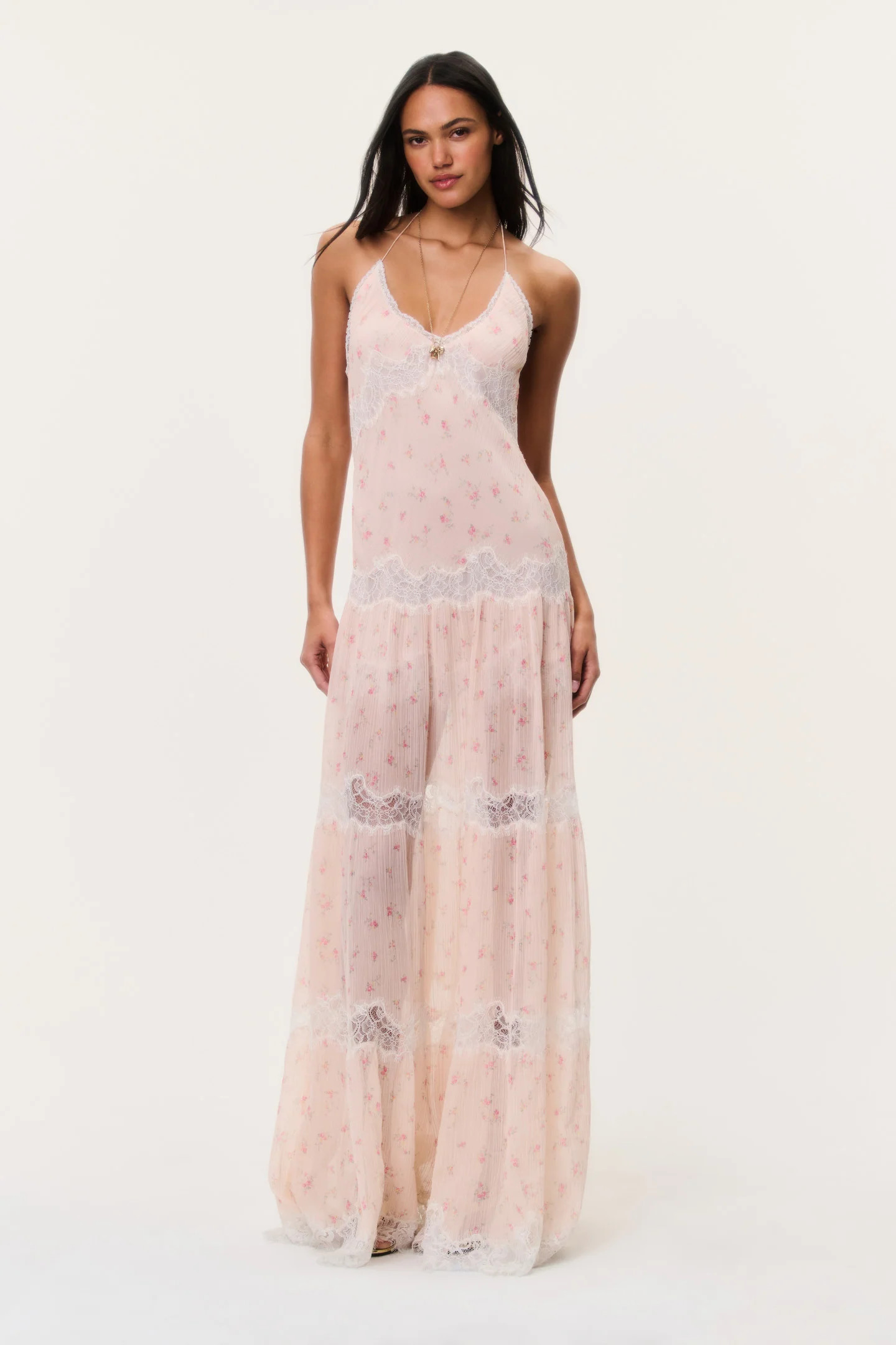 Kieva Floral Cotton-Silk Maxi Dress | LoveShackFancy