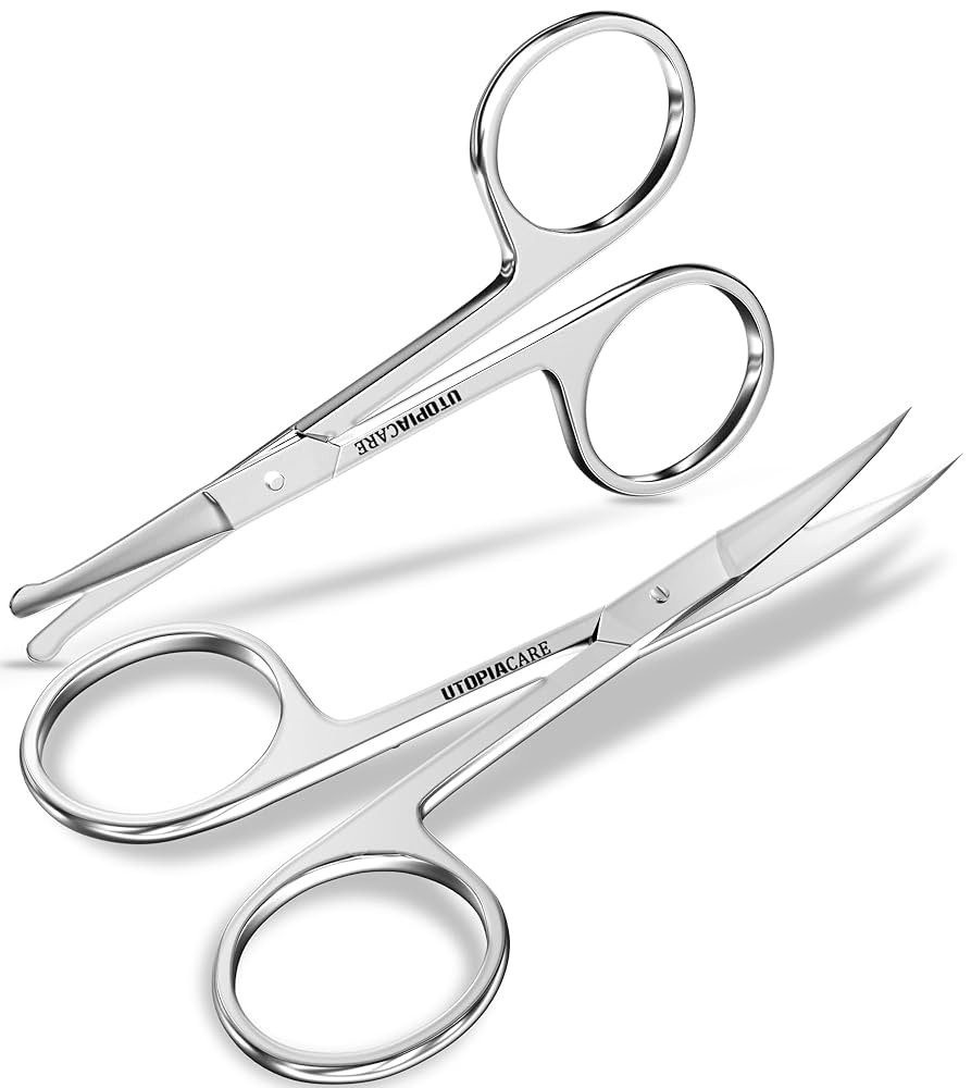 Utopia Care Eyebrow Scissors, Professional Stainless Steel Small Shears for Men and Women, Nose H... | Amazon (US)