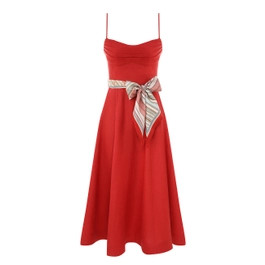 Rebellion Tuck Midi Dress - Red            
        
            

    
    
    











    ... | ZIMMERMANN (US, CA, EU, MENA)