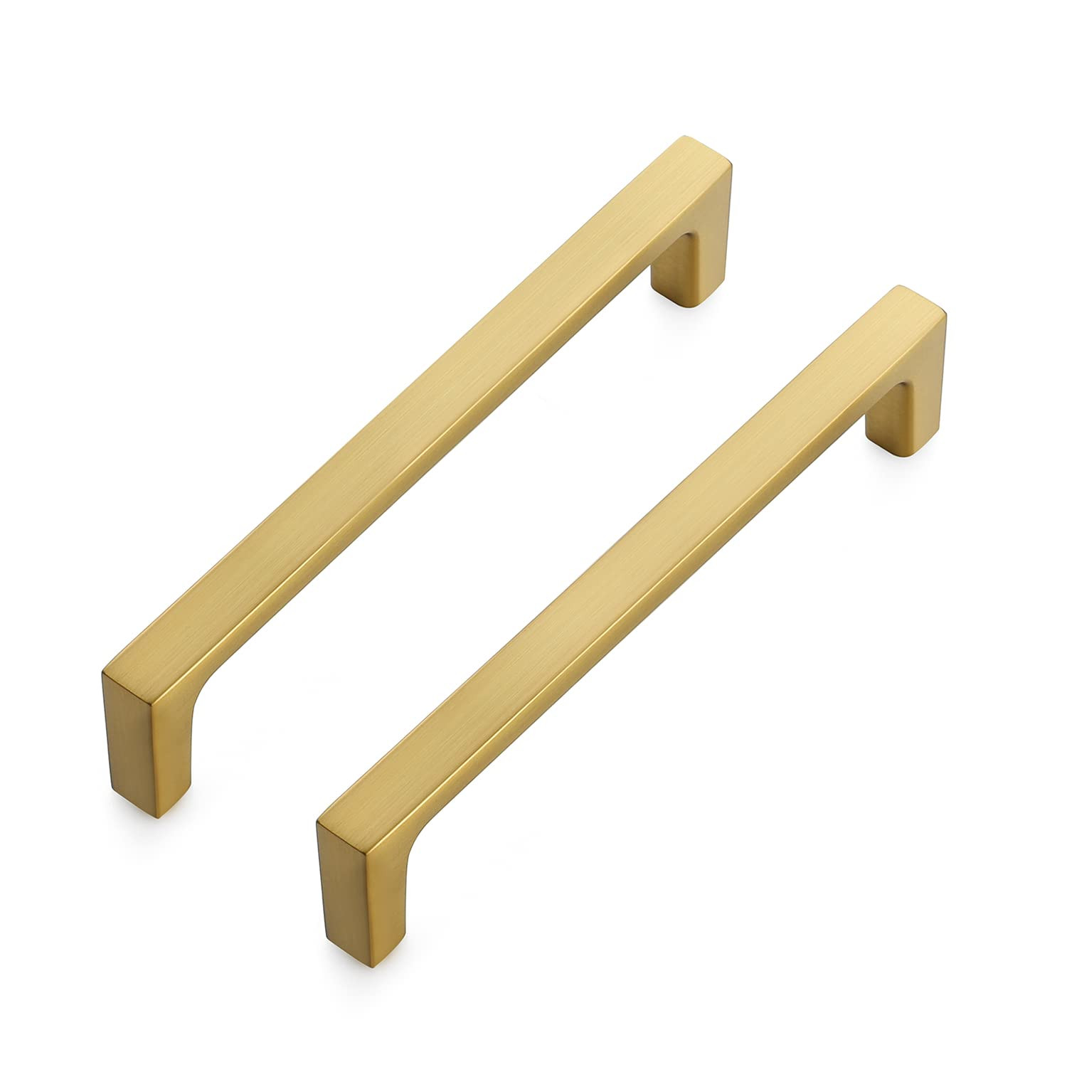 Ravinte 30 Pack Solid 5 Inch Square Cabinet Handles - Brushed Brass Drawer Pulls - Kitchen Hardwa... | Amazon (US)