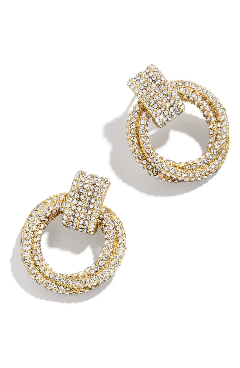 Pavé Interlocking Drop Earrings | Nordstrom