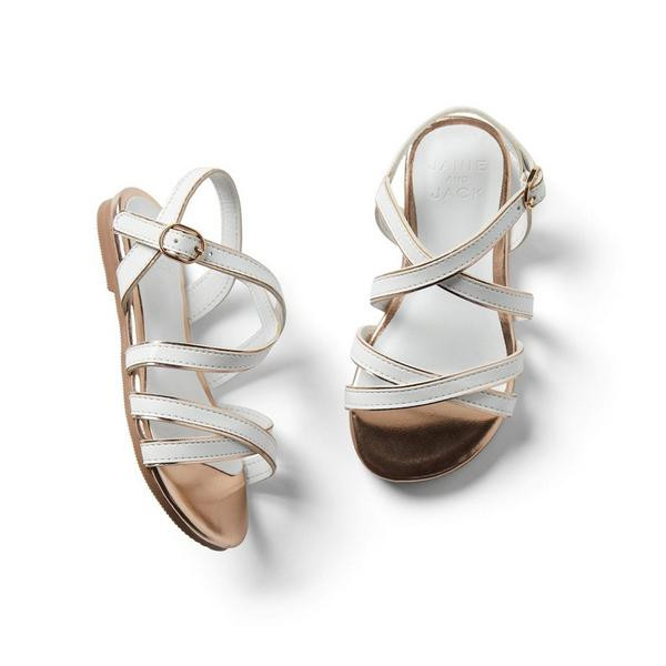 Metallic Trim Strap Sandal | Janie and Jack