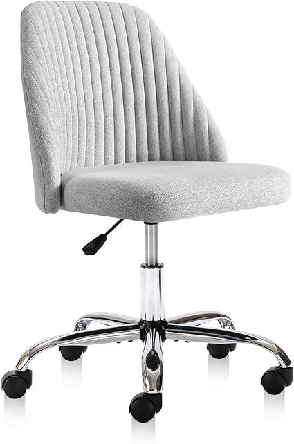 Rimiking Home Office Modern Twill Fabric Adjustable Mid-Back Task Ergonomic Executive Chair, Gray | Amazon (US)