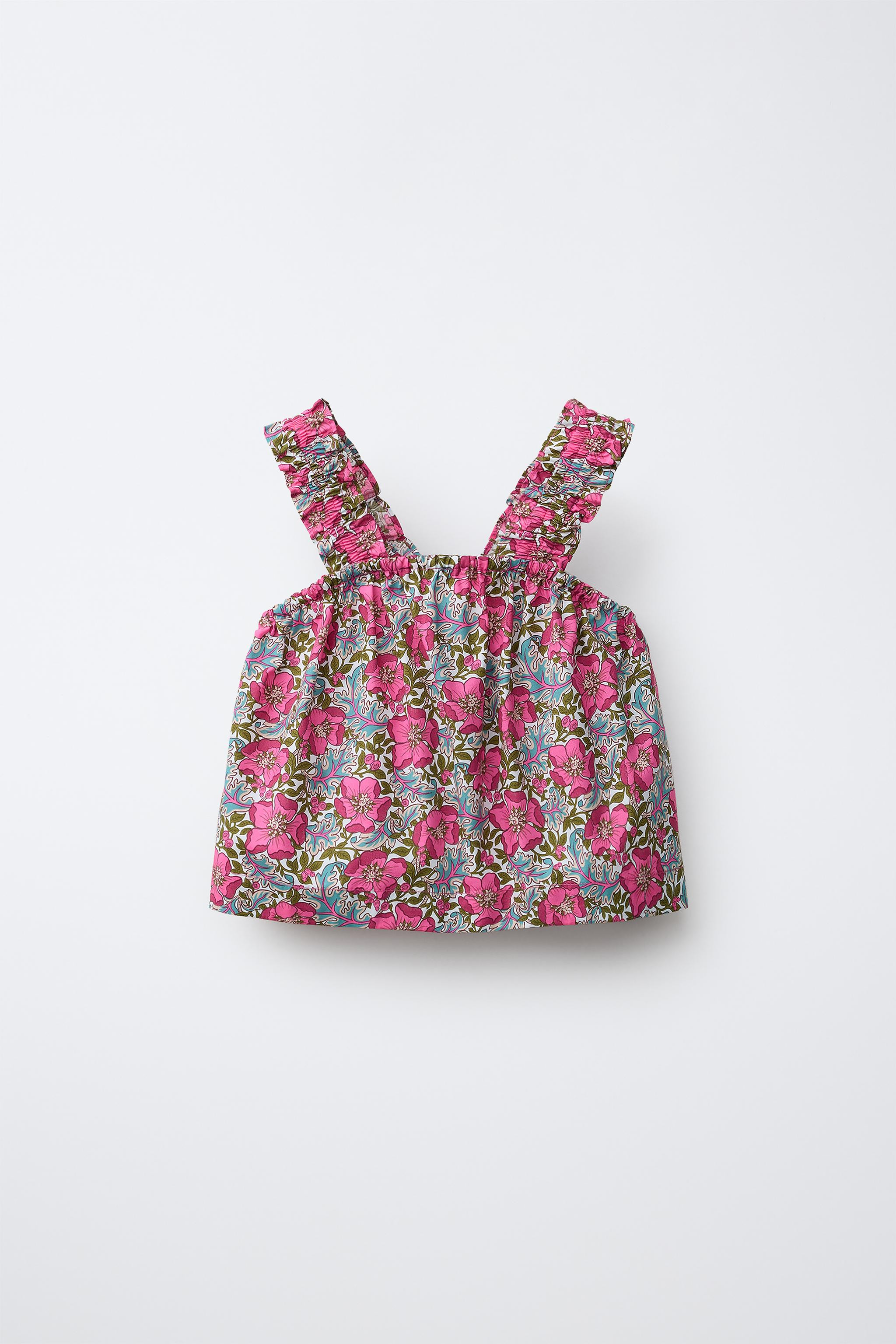 FLORAL PRINT TOP MADE WITH LIBERTY FABRIC | Zara US